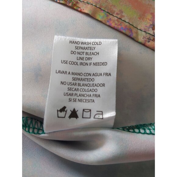 Nicole Miller Water Color Artsy Elegant Silky Sleeveless Maxi XS Whimsy - Picture 15 of 15